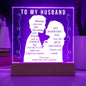 To My Husband | Printed Square Acrylic Plaque