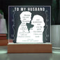 To My Husband | Printed Square Acrylic Plaque