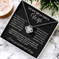 To My Beautiful Wife Forever Love Knot Necklace