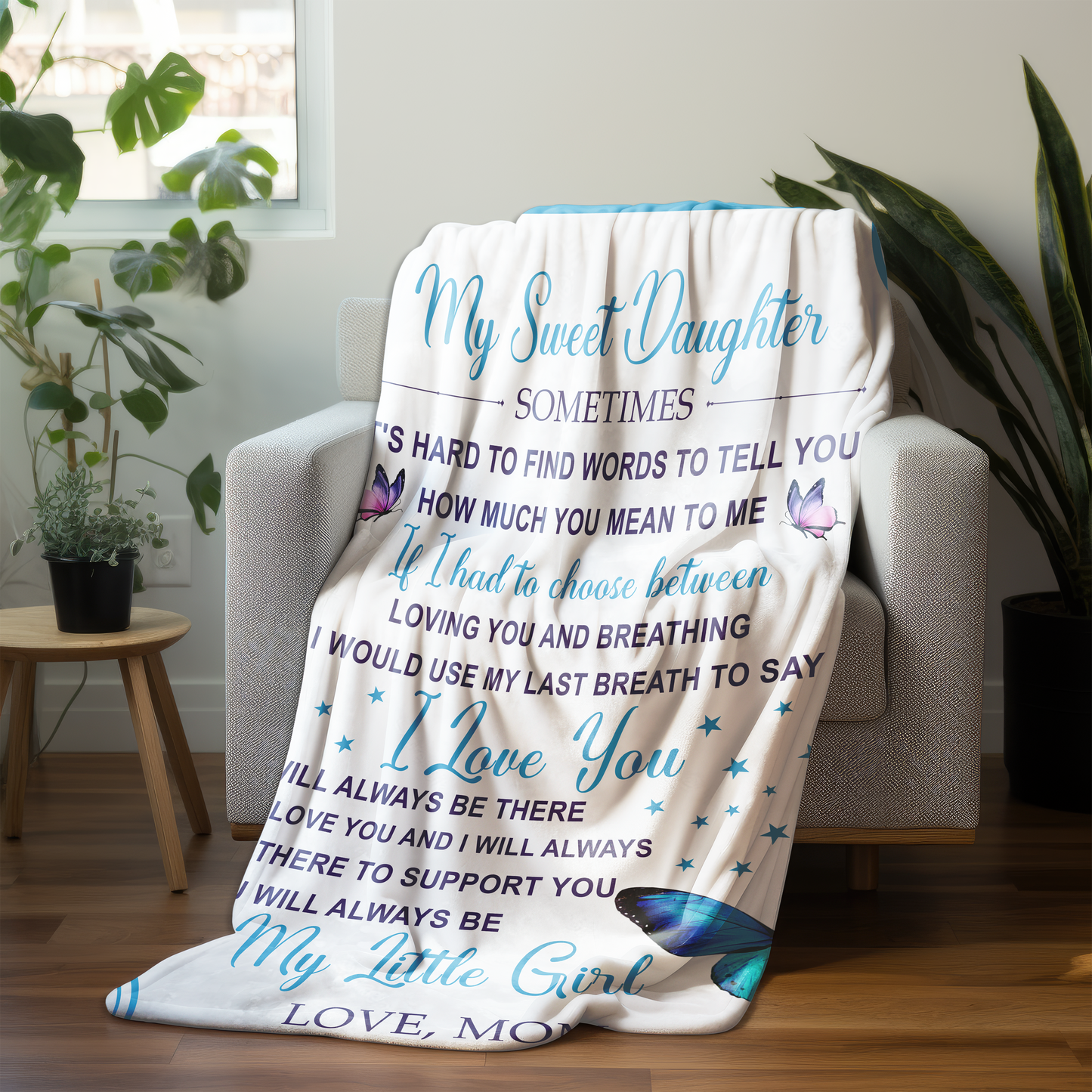 To My Sweet Daughter | FLM Arctic Fleece Blanket 50x60